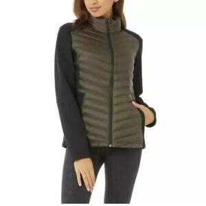 NWOT 32 Degrees Heat Women's Extra Small XS Green And Black Puffer Jacket